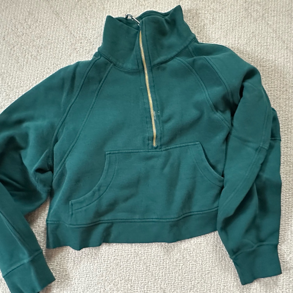Lululemon Scuba Oversized Funnel-Neck Half Zip with Gold Accents